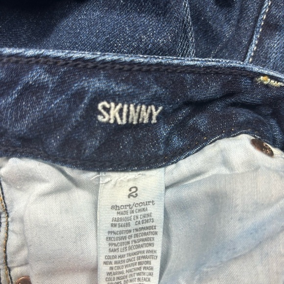 American Eagle Jeans Womens 2 Short Skinny Stretch Low Rise Dark Wash Vintage - Picture 3 of 5